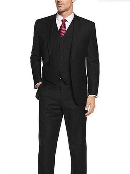 

men's suits & blazers classic male smolking groom suit fine fit and culine evening for groom's man to wear gray charcoal carve sat, White;black