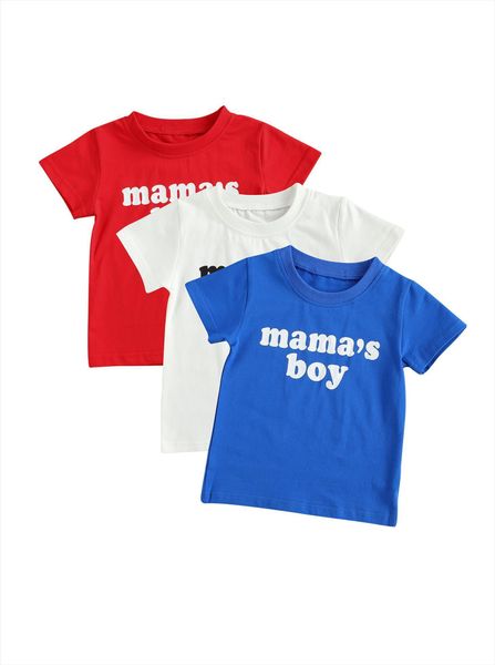 

summer kids baby boys t shirt letter printing short sleeve casual clothes, Blue