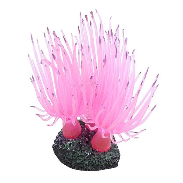 

decorations fish tank aquarium decor coral flower design underwater plant pink