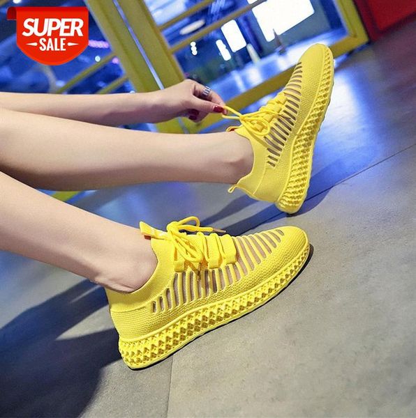 

breathable sports shoes women flying woven running korean student net insq02 #vd3x