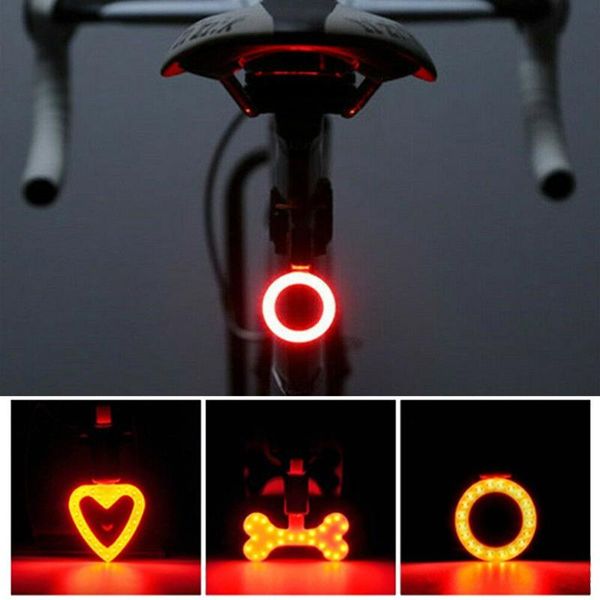

1pcs bicycle led taillight multi functional ultra bright waterproof bike rear tail light usb recharge safety smart warning lamp lights