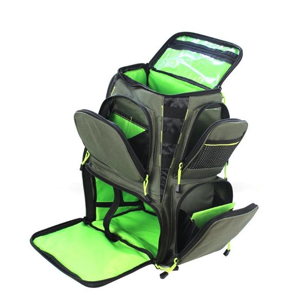 

fishing accessories bag folding shoulder waist large capacity outdoor tackle backpack storage travel carry bags
