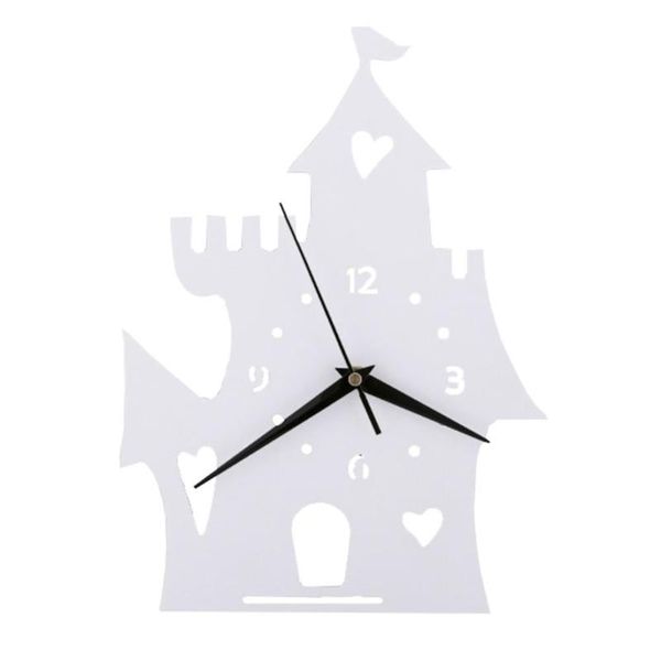 

wall clocks 1pc living room kids hanging clock mute cartoon castle shape