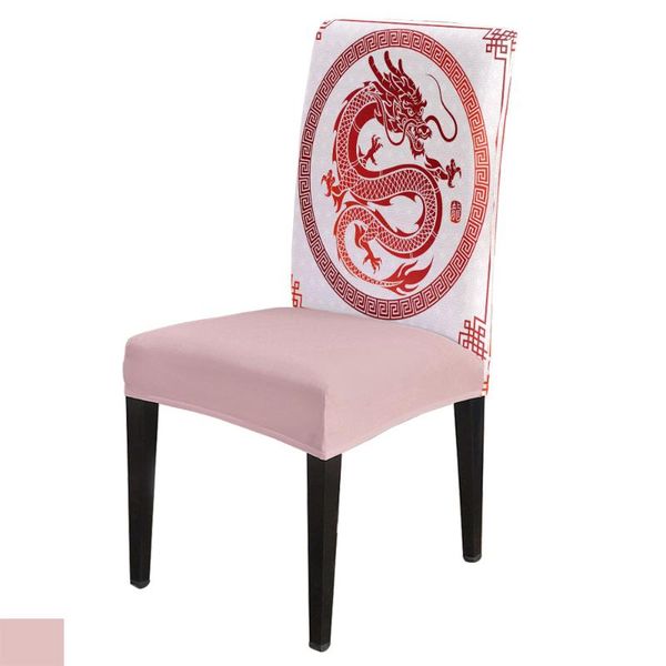 

chair covers dining dragon red pattern cover spandex elastic el wedding supplies