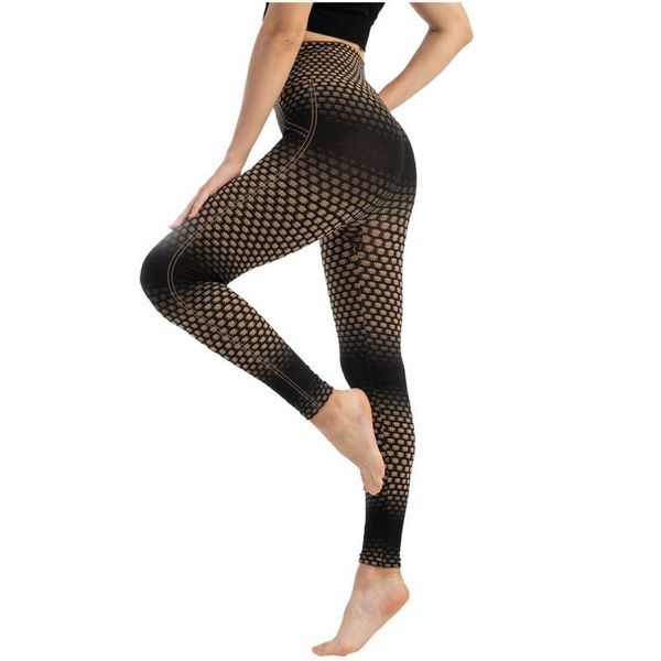 

fashion style autumn gradient high waist leggings for women sportswear outdoor push up elastic force skinny women's, Black