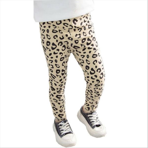 

toddler baby girl casual cotton pants plain leggings leopard print trousers girls, Blue