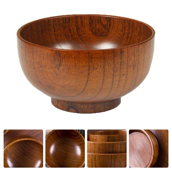 

1pc delicate wooden bowl japanese style container tableware bowls