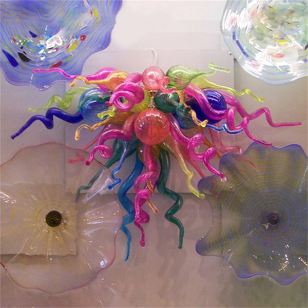 

modern wall lamp glass murano flower lamps mouth blown borosilicate craft light art decoration 60cm wide and 40cm high