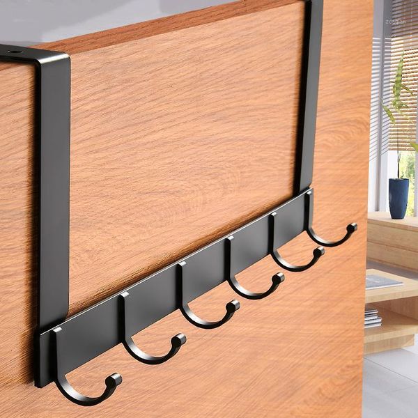 

hooks & rails over the door 5 home bathroom organizer rack clothes coat hat towel hanger kitchen accessories holder