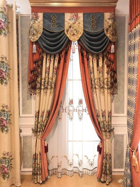 

curtain & drapes chenille stitching curtains for living dining room bedroom