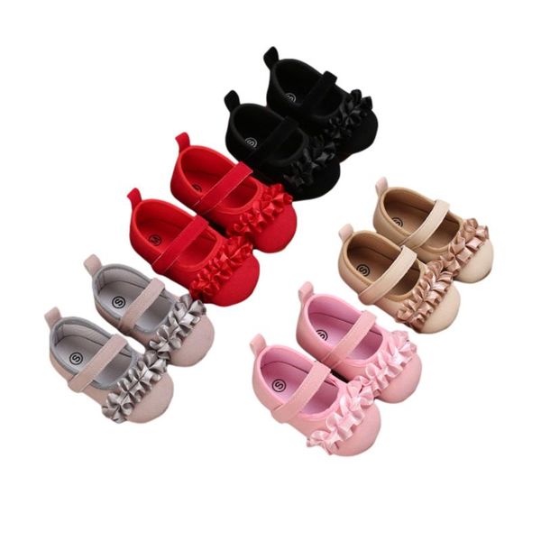 

first walkers infant prewalker autumn toddlers baby girls princess soft sole non-slip solid lace decoration shoes children cute footwear