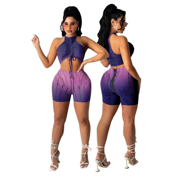

women's tracksuits young party lady fashion o neck sleeveless bro and hit short tight club, Gray