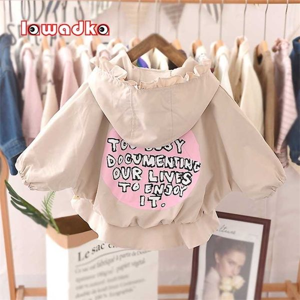 

lawadka spring autumn kids clothing for girls print children hooded jackets coats casual children's outerwear baby girl clothes 211204, Blue;gray