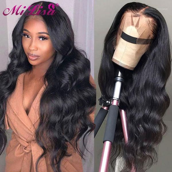 

body wave lace front wig 13x4 frontal human hair wigs for blackwomen 150% remy brazilian closure 4x41, Black;brown