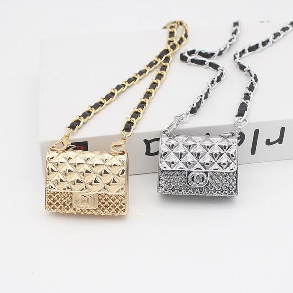 

waist bags design mini bag fashion all-match messenger for women metal diamond pattern decoration chain belt
