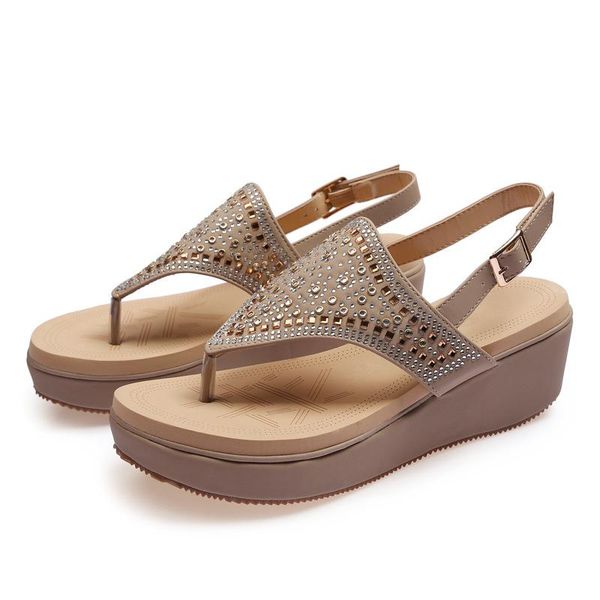 

dress shoes ladies sandals foam thick-heeled high-heeled home flip-flops wedges beach shoe indoor platform slippers, Black