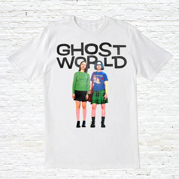 

ghost world t-shirt, White;black