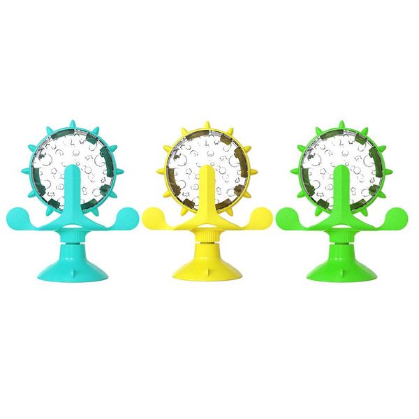 

funny pet kitten windmill cat toy turntable treat dispensing for indoor cats toys