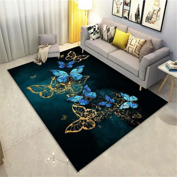 

carpets modern style gold butterfly area rugs soft doormat floor rug doorway corridor mat decor bedside flannel living room carpet