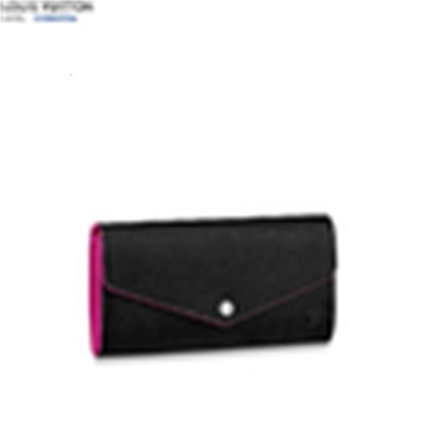 

wallet wallets card purse brand women real leather long designer chain wallet pouches key luxury holders phone cases m64322 sarah clutches e, Red;black