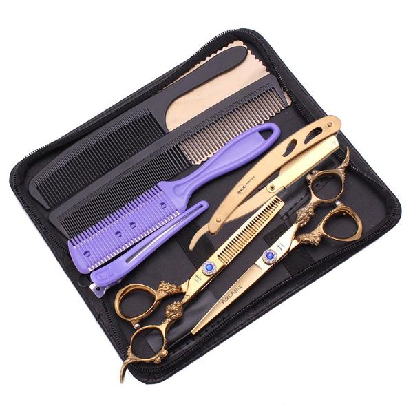 

hair scissors professional hairdressing kit 5.5" 6.0" japan 440c aqiabi brand cutting thinning shears barber shop a9004
