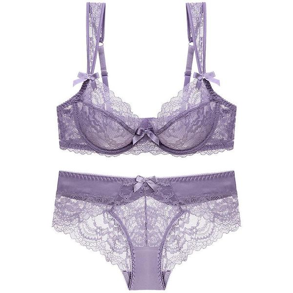 

bras sets transparent bra set for female push up lingerie underwired wide straps decorate with bow underwear women unlined, Red;black