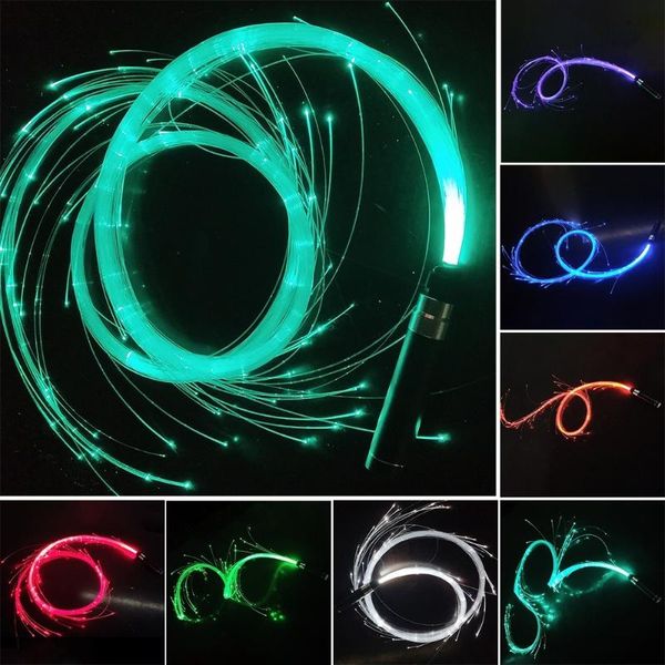 

novelty lighting led fiber optic whip glow stick luminous hand strap light up super bright toy dance show performance multicolor