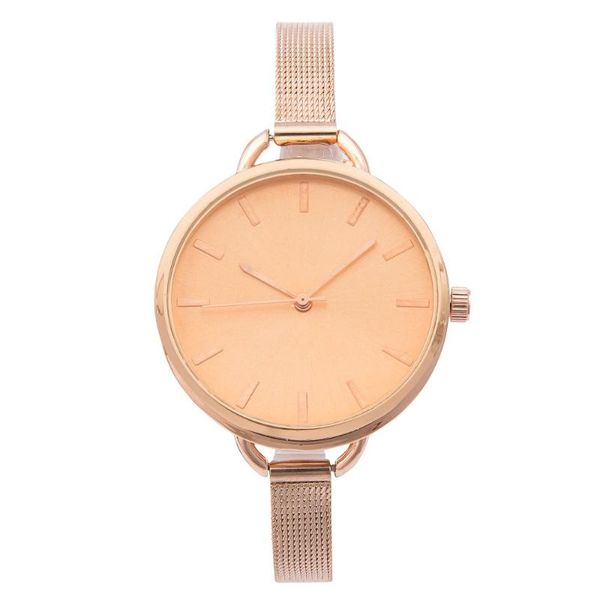 

wristwatches quartz watch women ultra-thin band stainless steel casual dress wrist relogio feminino clock, Slivery;brown
