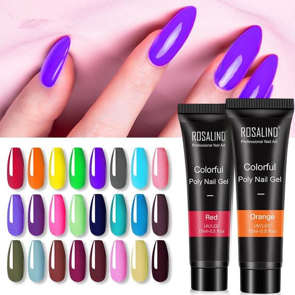 

nail gel 15ml pure color poly jelly polish hybrid varnishes nails art design glitter uv builder lacquer quick extension, Red;pink