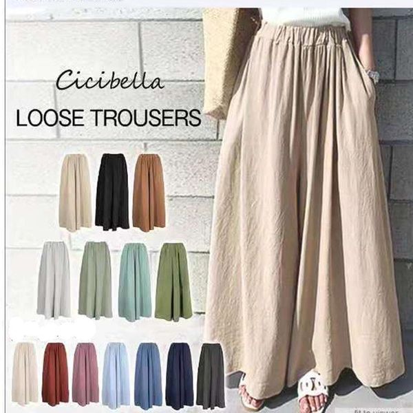 

ethnic clothing summer japanese traditional women loose cotton linen wide leg pants female daily trousers retro simple style homewear 2021, Red