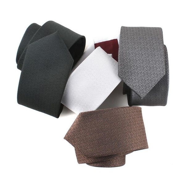 

bow ties 7cm black polyester coffee brown blue mens business necktie wedding party casual fashion tie, Black;gray