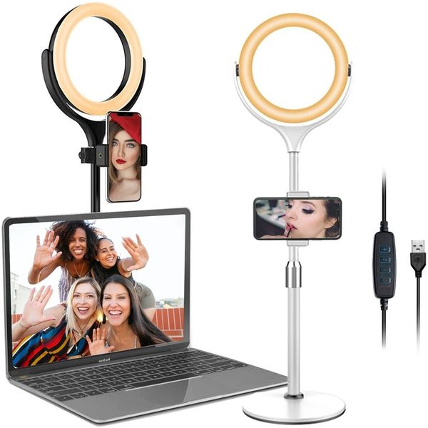 

novelty computer 8 inch 20cm led ring desklive selfie beauty fill light