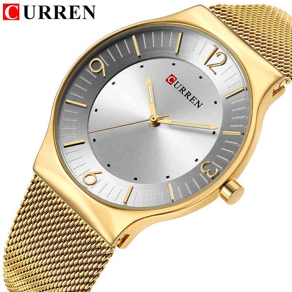 

curren brand luxury fashion classic design quartz men watches full steel band wristwatch hodinky relogio masculino1, Slivery;brown