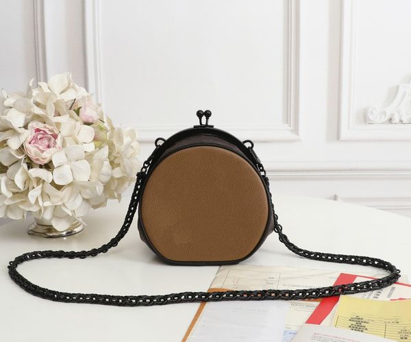 

womens luxurys designers bags 2021 handbags purses shoulder crossbody bucket women fashion real genuine leather round circle brown
