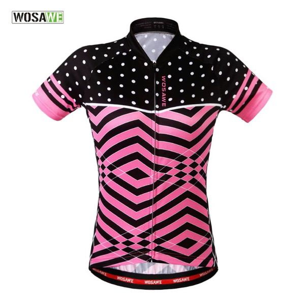 

racing jackets wosawe pro team cycling jersey women summer ropa mtb bicycle shirt ladies quick dry outdoor clothing, Black;red