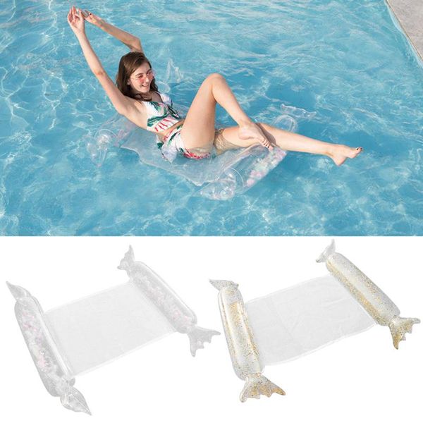 

inflatable floats & tubes floating bed net hammock summer beach lounge swim pool sleeping cushion swimming pleasure air mattress chair