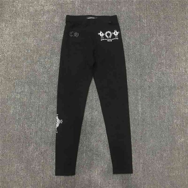 

personalized fashion 21s leggings new brand crosin women's printing stretch fitness pants, wearing yoga pants, Black