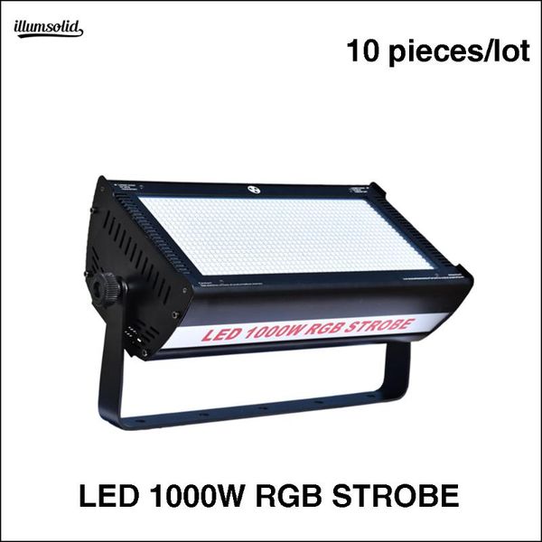 

effects 10pcs/lot high power strobe 3 mixed color led 1000w light dmx for stage