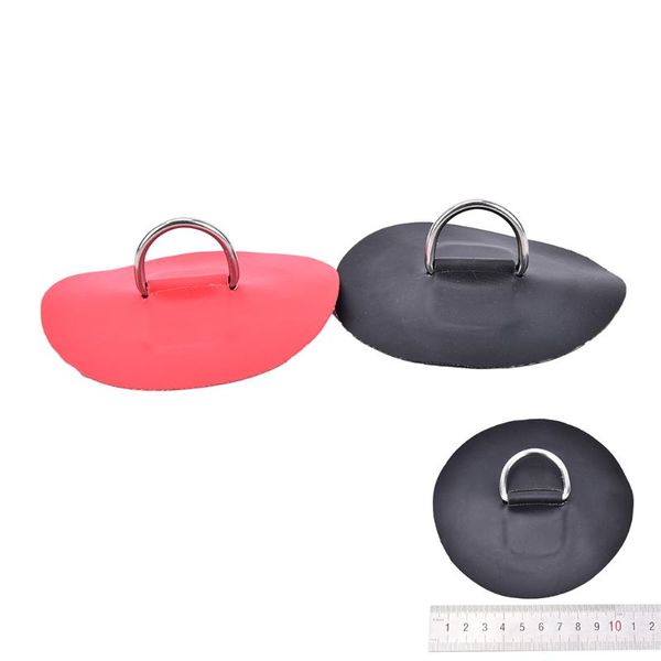 

1pcs inflatable boat kayak dinghy stainless steel d-rings pvc patch black 6 inch rafts/inflatable boats