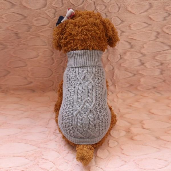 

dog apparel fashion winter solid sweater pet cat clothes small and large knit sweaters 1