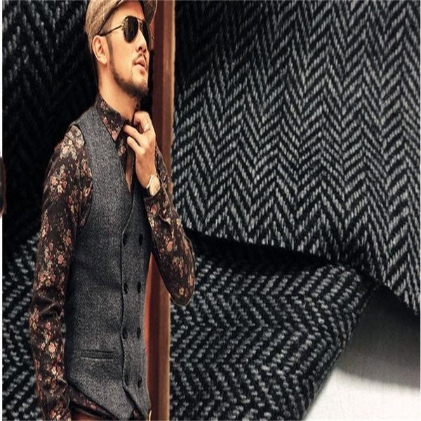 

men's vests for men herringbone wool 2021 boutique retro casual jacket v neck groosmen groom wear clothing suit, Black;white