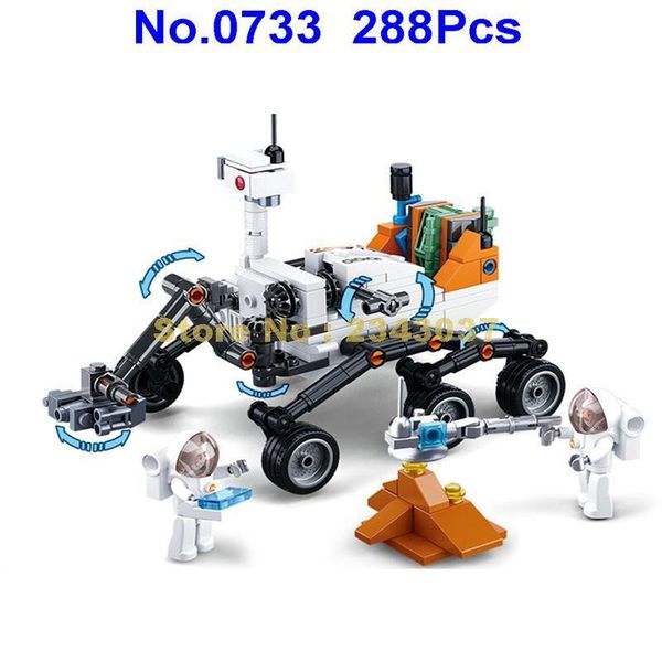 

blocks 0733 288pcs aviation city mars rover space probe vehicle building toy 1008