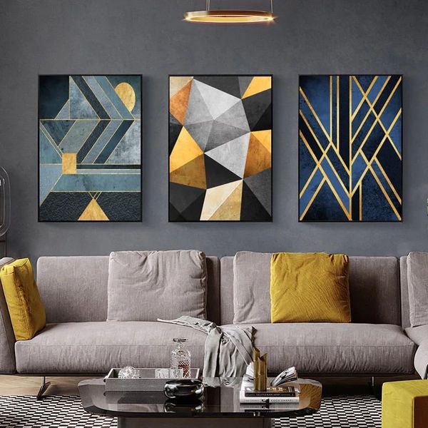 

unframed painting nordic minimalist abstract geometric lines home decoration poster