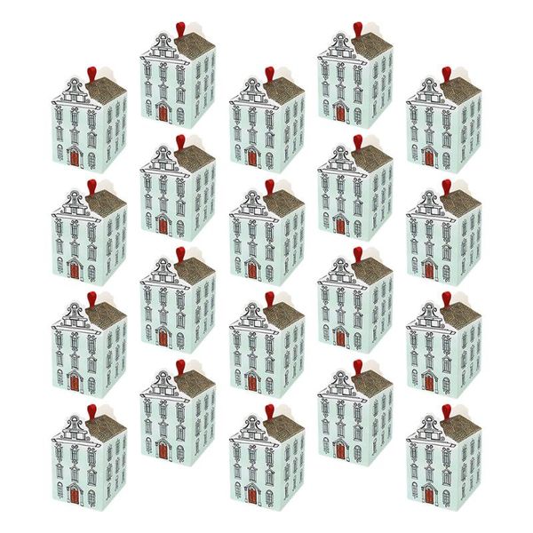 

gift wrap 50pcs creative house shape wedding cookie boxes paper candy packing