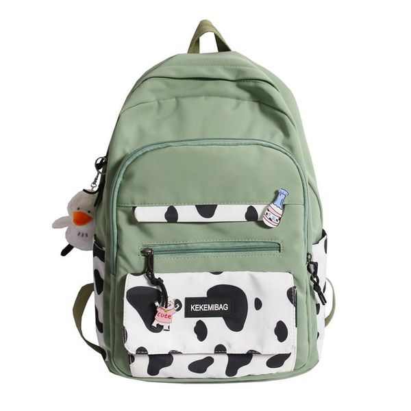 

backpack cow print nylon sac a dos femme mochilas escolares para niÃ±as rugtas dames rugzak vrouwen green travel rucksack women