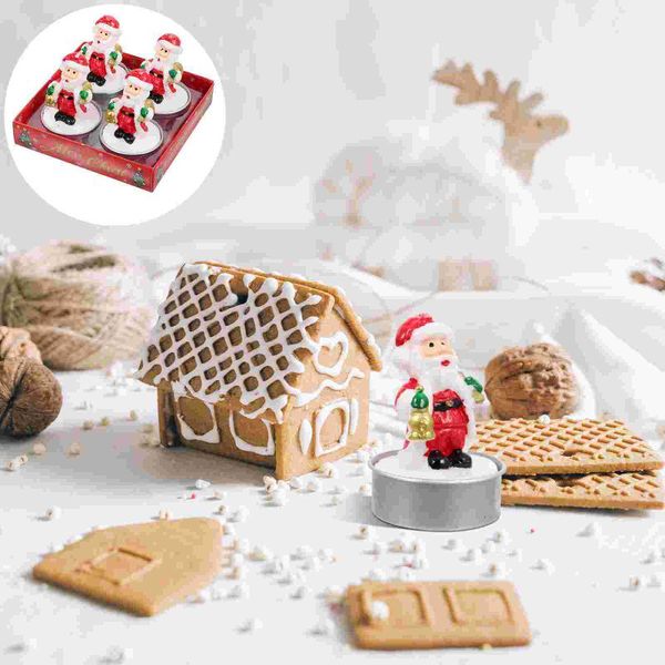 

candles 4pcs christmas flameless xmas party layout adornments decorative