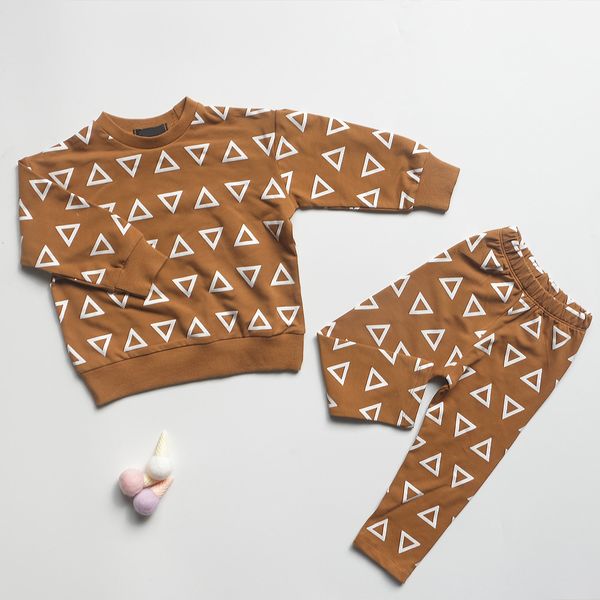 

children's clothing spring suit girls cotton +casual pant autumn toddler kids sweater printed set for boys 210515, White