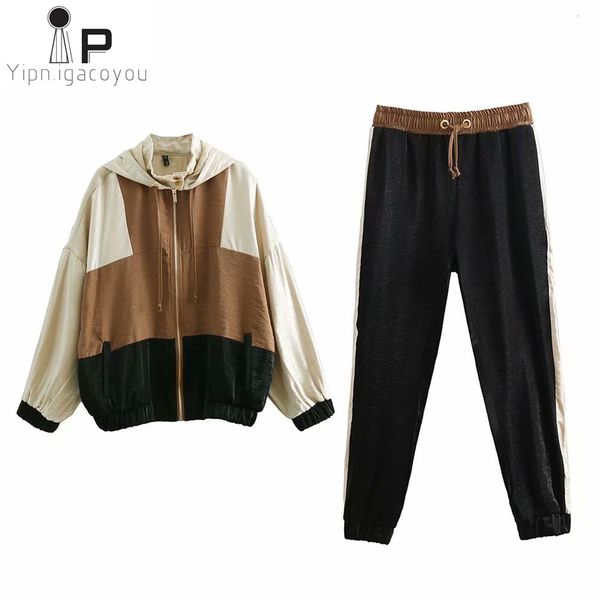 

pant female sports hooded jacket casual pants ladies tracksuit two piece set plus size loose 2021 autumn fashion woman 2pcs, White