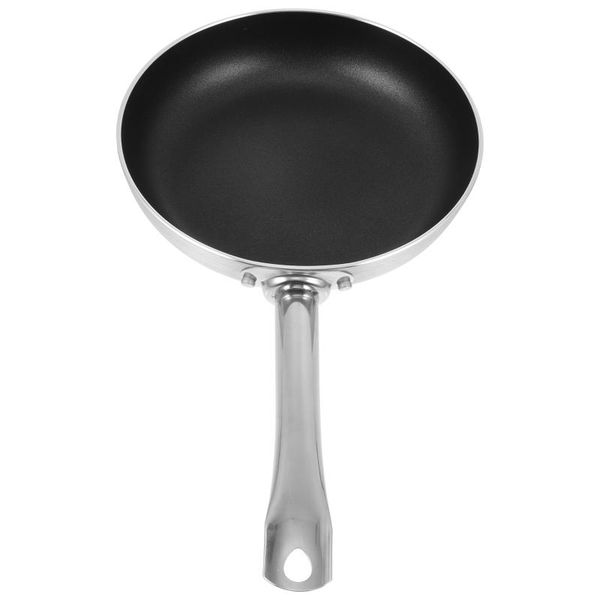 

pans 1 pc durable single handle double bottom frying pan for steak food egg