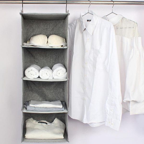 

storage boxes & bins washable 4-layer wardrobe closet hanging bag clothes organizer pouch set